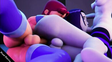 Starfire x Raven x Jinx - A XXX Parody