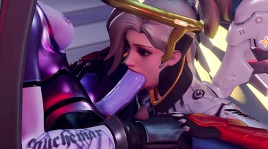 Femdom Futanari Widowmaker Plows through Nubile Neo-Gothic Damsel in Distress 'Mercy' [NeonSin]