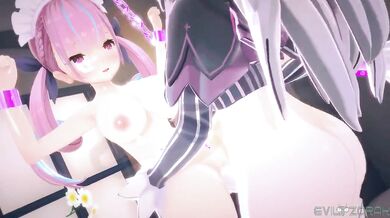 Aqua and Shion's Wet and Wild Romp in Koi_S3