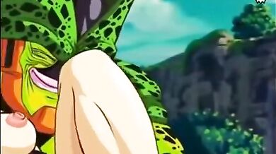 Perverted Android 18's Holey Adventures with Cell-God!