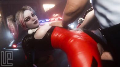 Harley Quinn Raped on Cop Car by Lazper
