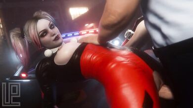 Harley Quinn Raped on Cop Car by Lazper