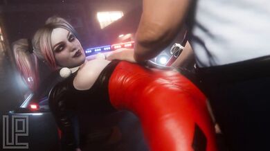 Harley Quinn Raped on Cop Car by Lazper