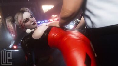 Harley Quinn Raped on Cop Car by Lazper