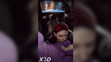 Black Widow's Steamy Autoeroticism: Suit-Laced Oral Fellatio
