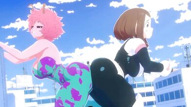 Slimy Schoolgirl Mina Ashido Fucks Her Way Through an Anime Short in 'Like Me' Hentai Parody