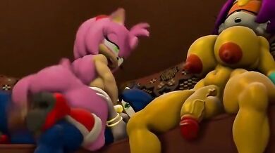 Sonic's Gangbang Orgy with Mina and Amy [blackchaos64]