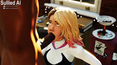 Indian Guy Fucks Spider Gwen in a Fortnite Orgy