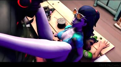 Fucked by Doomfist: Sombra's Stealthy Threesome with Widowmaker