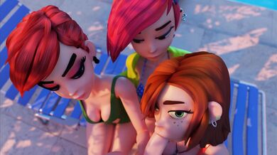 - The Threesome Redheaded Facial Fiesta