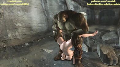 Tina Armstrong gets pounded by a massive Orc cock