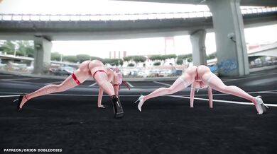 Bunny Girl HAKU and LUKA's Caramel Threesome R-18