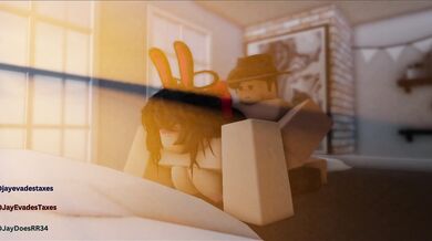 Jay's Huge Dick Pounding Janette's Tight Pussy from Behind in Roblox Animation Sequel