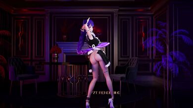 [77TRendering] Raiden Ei Nude maid hot dance --> Raiden's Fully Exposed Maid Gives a Sexy Dance PerformanceArtist: 77TRendering--> Raiden's Fully Exposed Maid Gives a Sexy Dance Performance