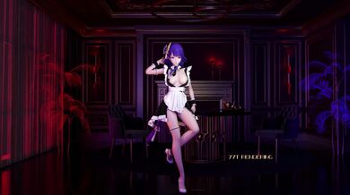 [77TRendering] Raiden Ei Nude maid hot dance --> Raiden's Fully Exposed Maid Gives a Sexy Dance PerformanceArtist: 77TRendering--> Raiden's Fully Exposed Maid Gives a Sexy Dance Performance