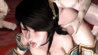 Thrilling Threesome Wet Dream: Shinto Sexuality [Shin Sangoku Musou] [Paradise of the Bottom]