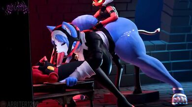 Krystal's Fiery Three-way with Blitzo and Moxxie