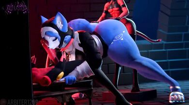 Krystal's Fiery Three-way with Blitzo and Moxxie