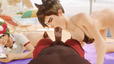 Busty Tracer Fucked on the Beach by Black Cock [Ultra HD]