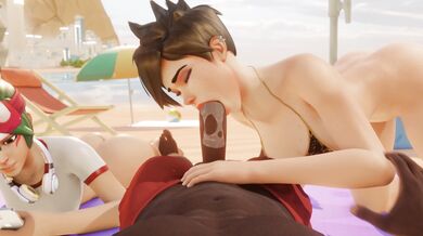 Busty Tracer Fucked on the Beach by Black Cock [Ultra HD]