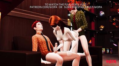 Ron's Wife Hermione Gets Fucked by the Weasley Twins While He Watches in Jealousy