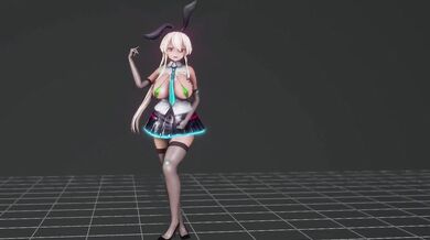 Naughty Shimakaze's Wet and Wild Wiggles in MMD R15