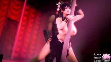 Nyotengu and Ryu's Sexual Performance - Dark Eroticism of the Lotus Flower