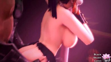 Nyotengu and Ryu's Sexual Performance - Dark Eroticism of the Lotus Flower