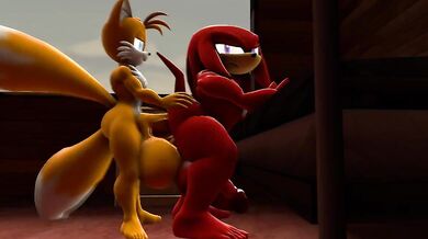 Knuckles Roughs Up Tails in a Sexual Encounter