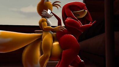 Knuckles Roughs Up Tails in a Sexual Encounter