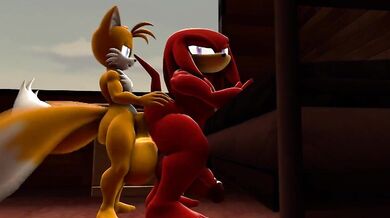 Knuckles Roughs Up Tails in a Sexual Encounter