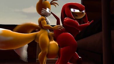 Knuckles Roughs Up Tails in a Sexual Encounter
