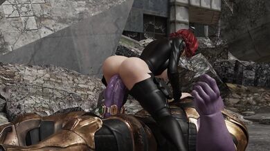 Avengers Hentai Parody - Black Widow and Thanos Fuck Each Other Into Oblivion
