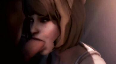Gaping Maxine Caulfield Gets Huge Cock Shoved Down Her Throat - GreatM8
