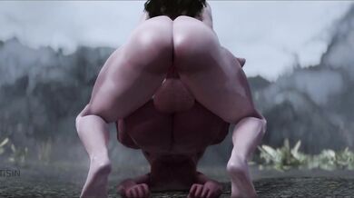 Big Butt Kitty Chick Gets Banged by Monstrous Futanari Penis