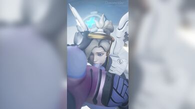 Futa Widow's Giant Cock Worshipped by Mercy in a Mind-Blowing BJ [Dreamrider3D]