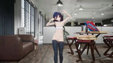 Blue-haired Marshall Maxes Out with the Dark Dancing Nudes in Hentai MMD!