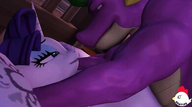 Rarity's DP with Spike [explicit hentype]