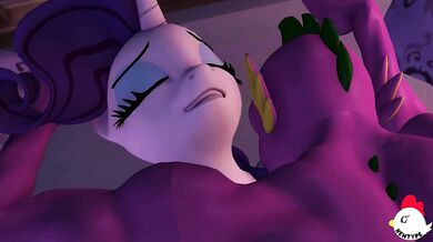 Rarity's DP with Spike [explicit hentype]