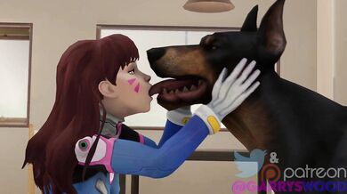 D.Va's Doggy Style Make-out Session