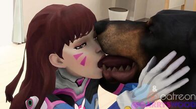 D.Va's Doggy Style Make-out Session