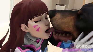 D.Va's Doggy Style Make-out Session
