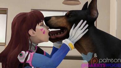 D.Va's Doggy Style Make-out Session