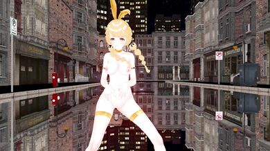 Tiny Tits Bounce in Haniwa's Backyard: Kotone Fujita from MMD