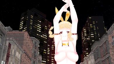 Tiny Tits Bounce in Haniwa's Backyard: Kotone Fujita from MMD