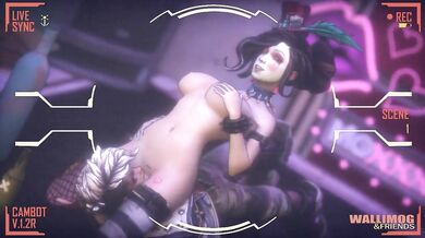 Moxxi's Mouth Stuffed in Tyreen's Throat