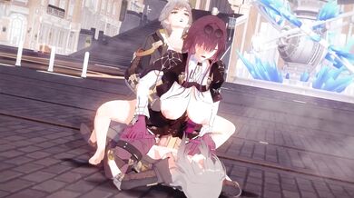 Kafka, Caelus, and Stelle's Threesome Romp