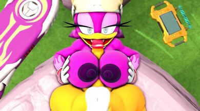 Sarah Dellen Gets Her Tits Fucked by Sonic's Tail [Wave]