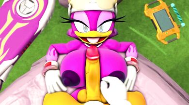 Sarah Dellen Gets Her Tits Fucked by Sonic's Tail [Wave]