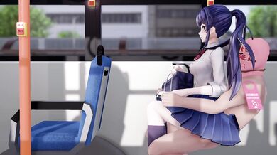 Sexy Schoolgirl Gets Dick-Ridden on Public Transportation (Lovemax)